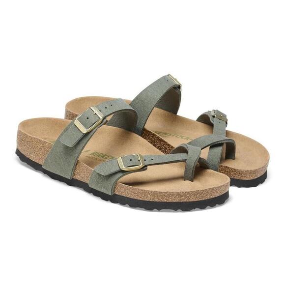 Birkenstock Shoes Mayari Soft Birki Vegan Thyme Sandals - Picture 1 of 5